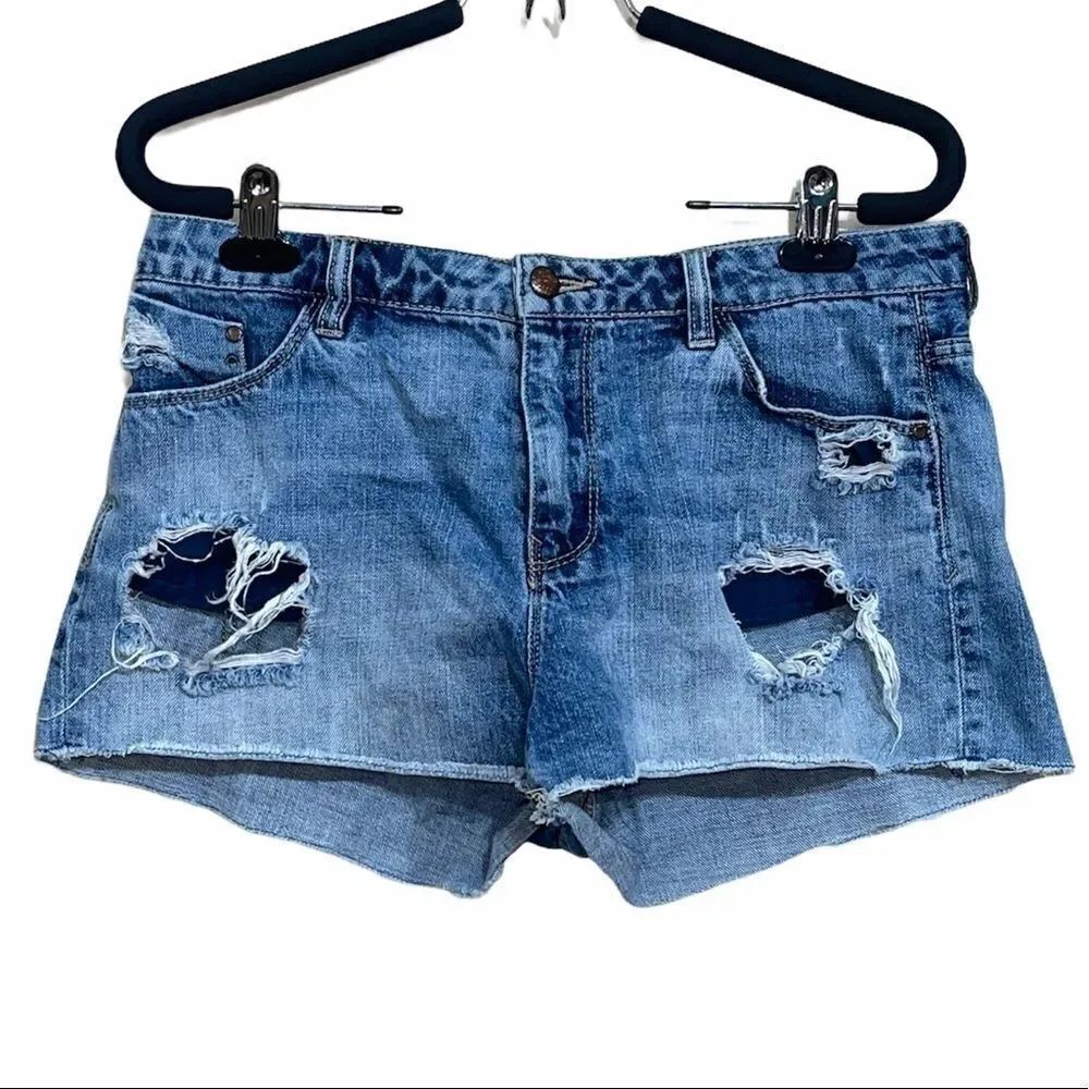Zara Womens Jean Shorts Premium Distress